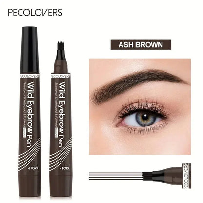 6 Colors 1pc Eyebrow Pen Waterproof 4 Split Tip Eyebrows Pen Eyebrow Tattoo Pen Waterproof Liquid Black Eyebrow Makeup Pencil High Class Cosmetics