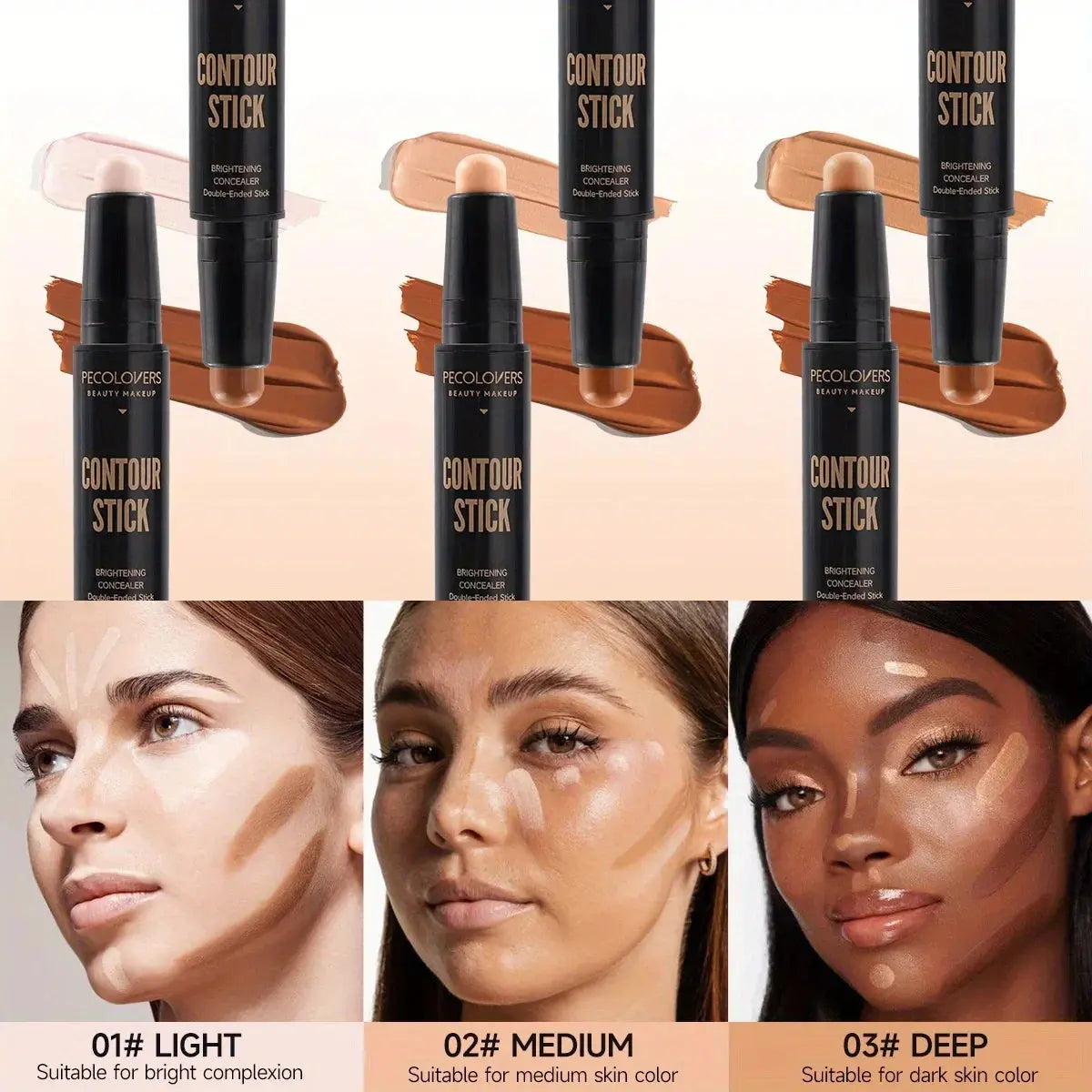 Double Head Highlight Pen Face Make Up Liquid Waterproof Contouring Foundation Contour Makeup Concealer Stick Pencil Cosmetics High Class Cosmetics