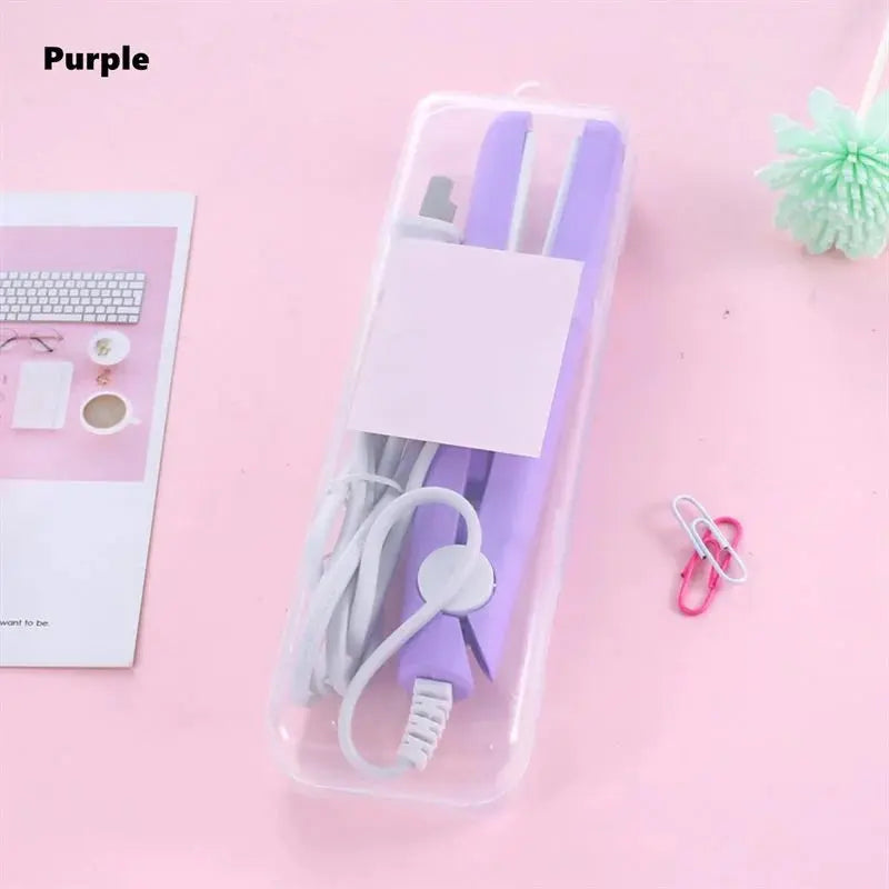 Mini Hair-Straightener Curly and Straight Hair Supplies Thermostatic Electric Ceramic Curling Iron National standard double flat High Class Cosmetics