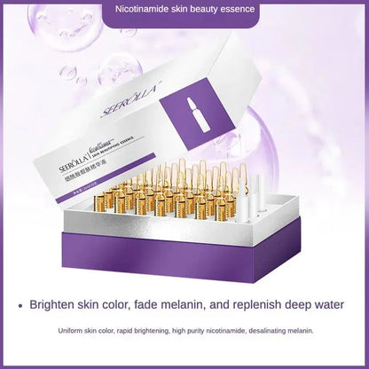 Hyaluronic Acid Peptide Whitening Serum Remove Dark Spots Melanin Brighten Shrink Pores  Moisturizing Fade Fine Lines High Class Cosmetics