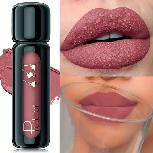 1pc Matte Velvet Lip Gloss, Highly Saturated Liquid Lip Mud, Non-Stick Long Lasting, All Skin Tones Compatible,Mother's Day Gift High Class Cosmetics