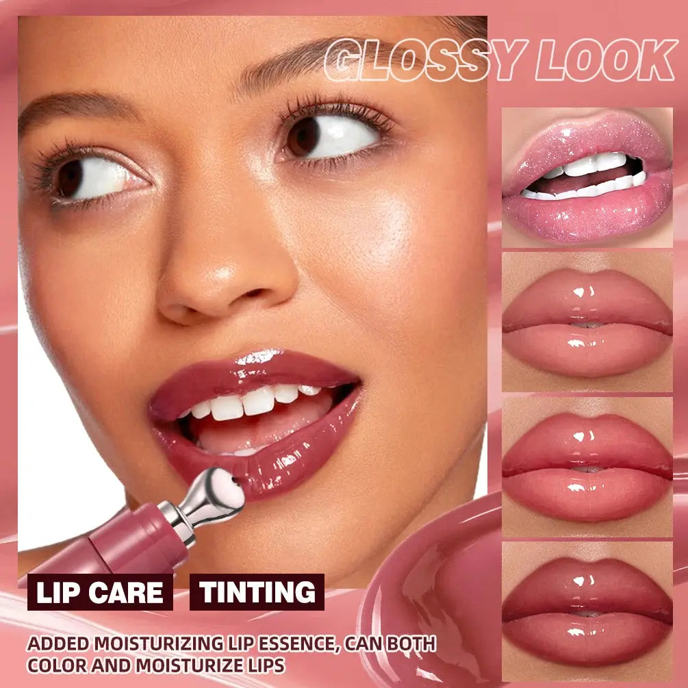 QIBEST Mirror Pearl Lipgloss Long Lasting Moisturizing Lipstick Shine Glitter Lip Glaze Non Stick Cup Jelly Pout Lip Tint Makeup High Class Cosmetics