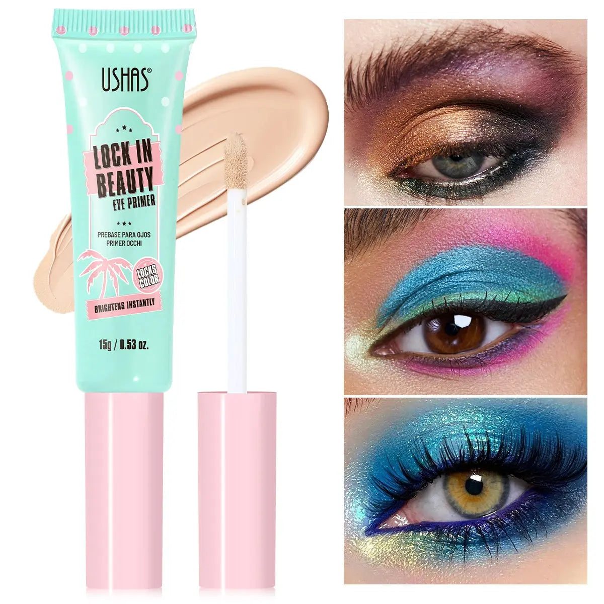 USHAS Eye primer, long-lasting makeup effect, modifies eye skin tone, enhances eye makeup color, and creates perfect eye makeup High Class Cosmetics