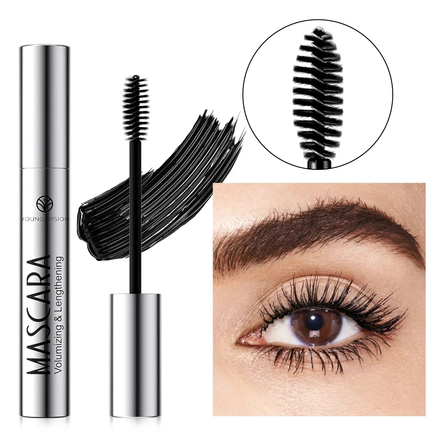 4D Brilliant Starry Sky Black  Mascara Slim, Thick, Curled, Waterproof, Long lasting, Non Staying Mascara High Class Cosmetics