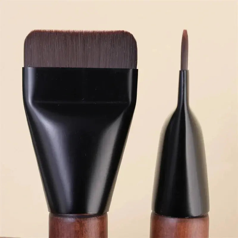 Ultra Thin Foundation Brush Flat Head Face Contour Brush Wooden Handle Make Up Brush Blending Foundation Cream Makeup Brushes High Class Cosmetics