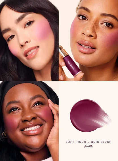 Rare Beauty Creamy Powder Blush Soft Focus Luminous Glow Buildable Pigment Lightweight Long Lasting Non-Fading Rosy Cheek Makeup High Class Cosmetics