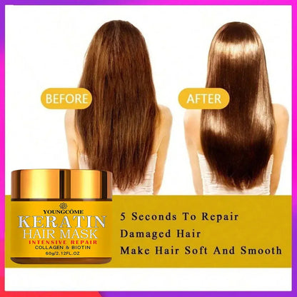Hair Repairs Hair Mask Biotin Collagen Keratin Treatment Hairs Conditioner Hair Essential Oil Nourishing for Dry Damaged High Class Cosmetics