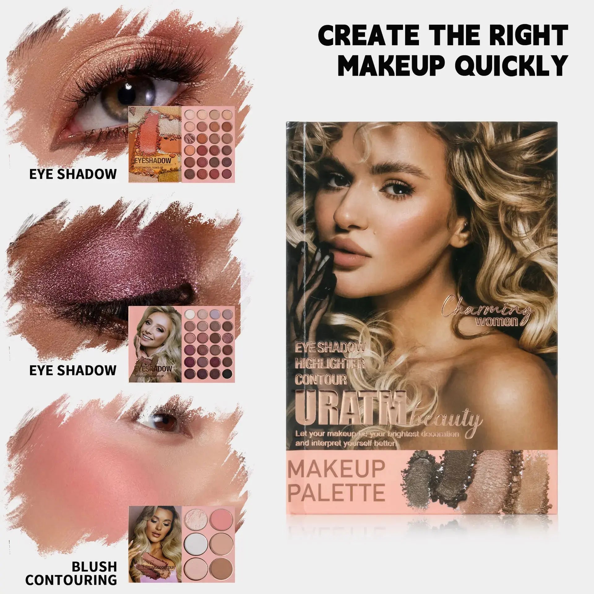 54-color Professional Makeup Palette Book Cosmetics Palette Matte Pearlescent Blush Highlight Contouring All-in-one Cosmetics High Class Cosmetics