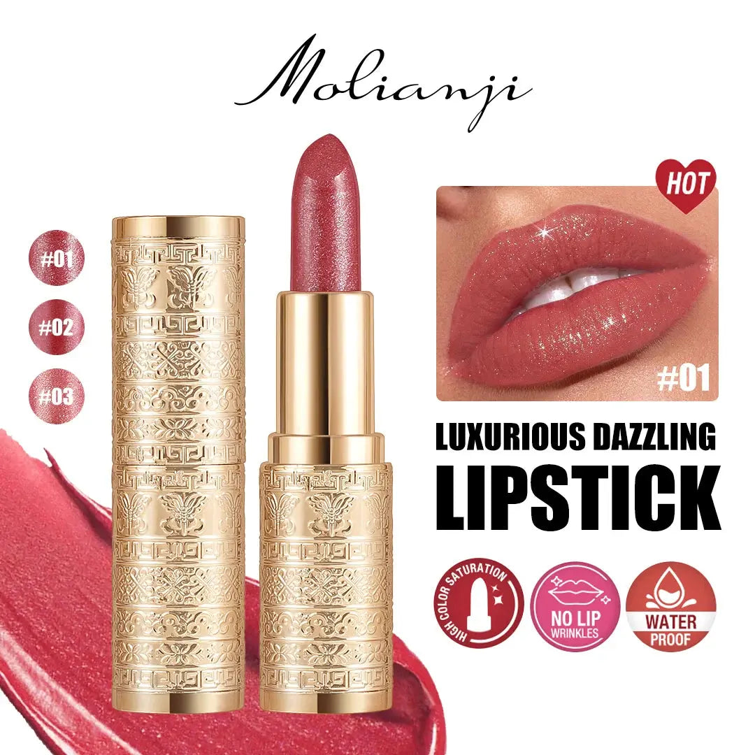 Shining lipstick, long-lasting formula, vibrant colors, easy to apply, suitable for beginners, creating amazing lip makeup High Class Cosmetics