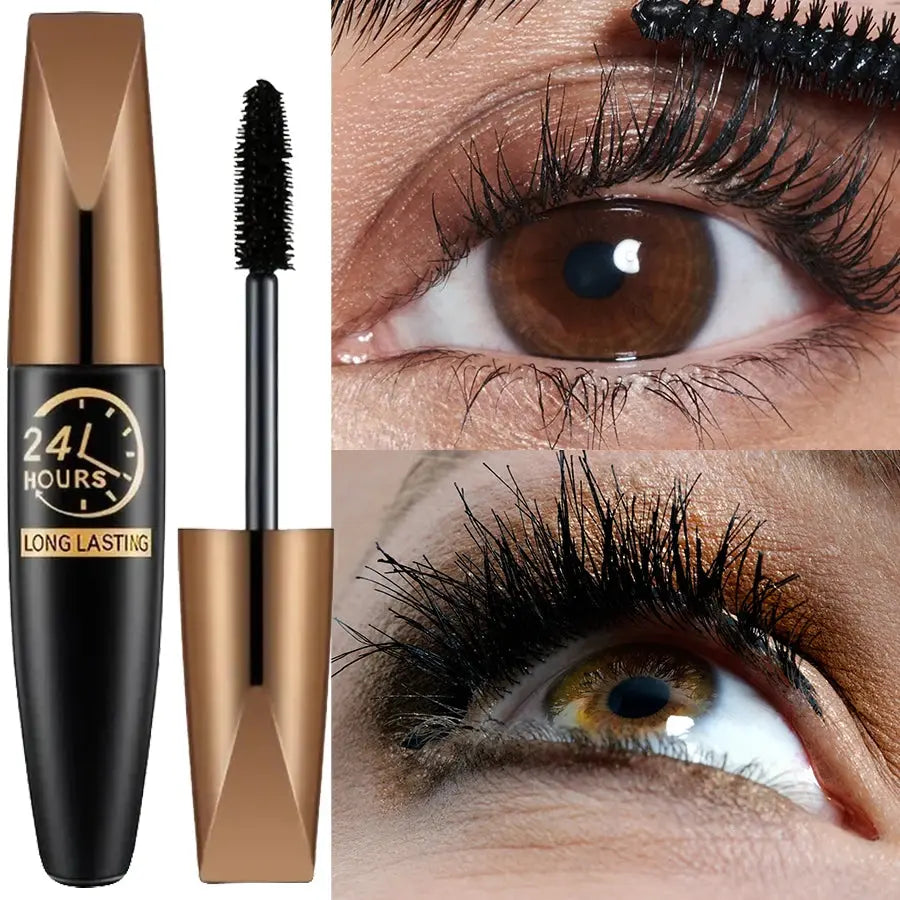 5D Eye Black Mascara Waterproof Lengthens Eyelashes Extension Silk Fiber Mascare Eye Makeup for Women Cosmetic Korean Make up High Class Cosmetics