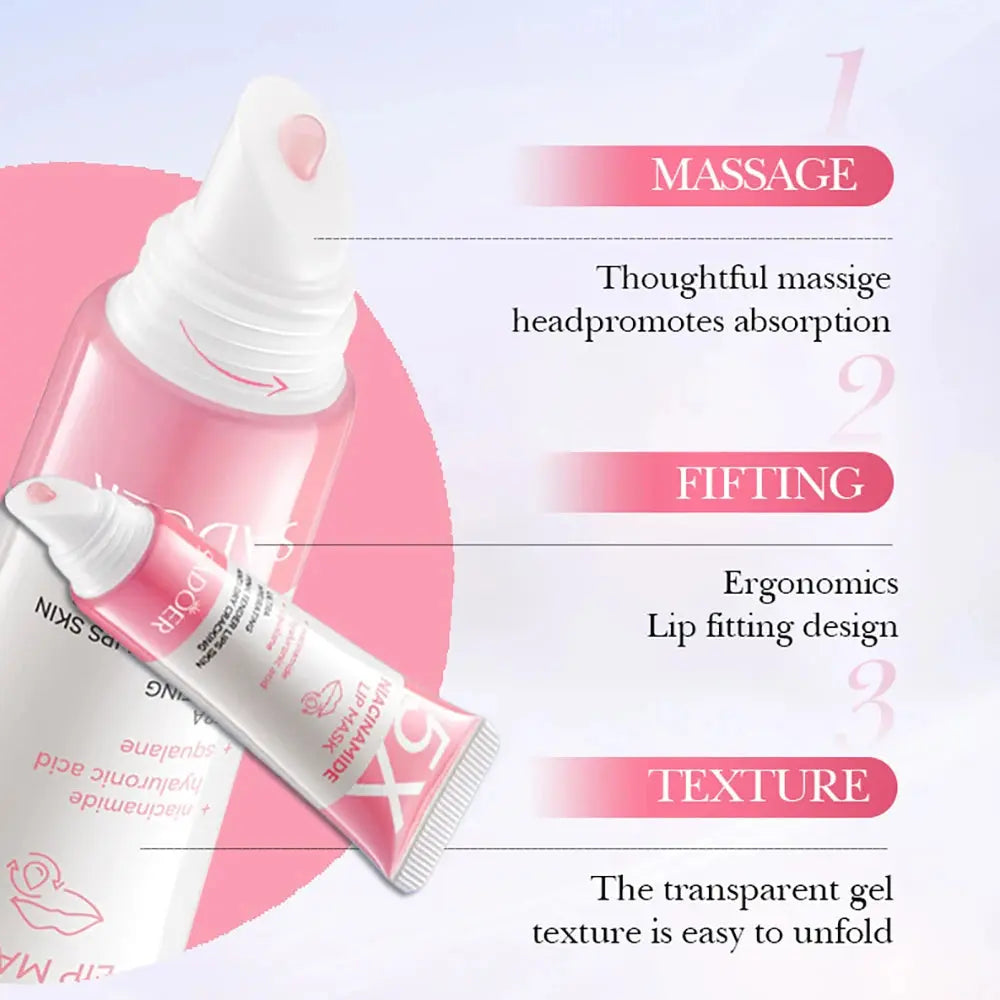 5X Niacinamide Plumping Lip Mask – Intense Hydration & Anti-Dryness for Soft, Pink Lips | Care Chapped Lips Overnig 10g/pc High Class Cosmetics