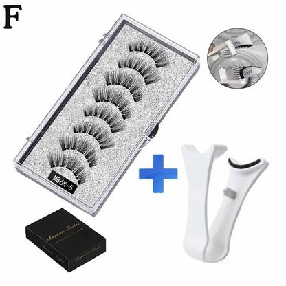 3D Natural Magnetic Eyelashes,With 5 Magnetic Lashes Shipping Box Eyelashes Handmade False Gift Reusable Support Drop Magne T6N2 High Class Cosmetics