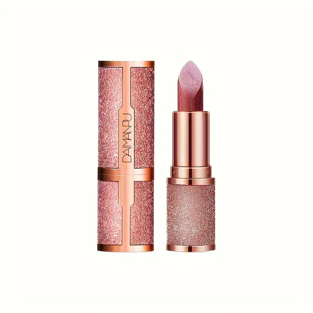 Rose smoke powder, bright starry sky, glossy velvet texture, durable, make your lips shiny, waterproof, anti-fouling. High Class Cosmetics
