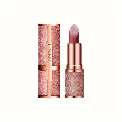 Rose smoke powder, bright starry sky, glossy velvet texture, durable, make your lips shiny, waterproof, anti-fouling. High Class Cosmetics