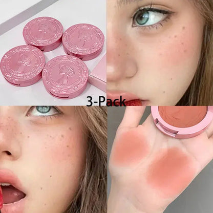 Three dimensional relief mist Color blush natural tender delicate hold makeup low saturation female blush cream High Class Cosmetics