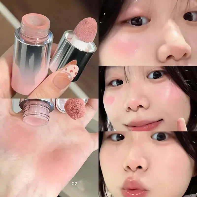 Korean Liquid Powder Blusher Natural Enhancement Color Low Saturation Matte Multi-purpose Powder Blusher Liquid Water Gloss High Class Cosmetics