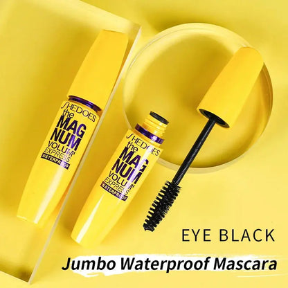 Waterproof and Slender Eye Black, Curly, Thick, Natural, Easy to Apply, Long-Lasting, Yellow and Fat Eye Black High Class Cosmetics