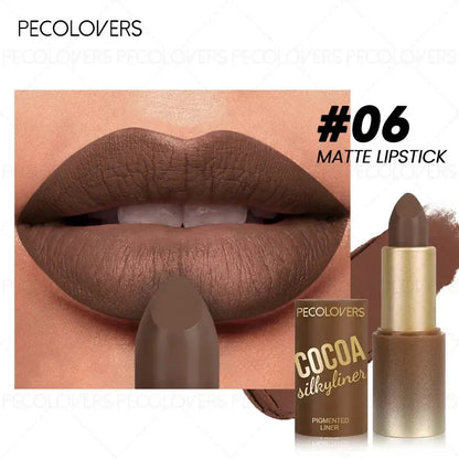1pcs Multi-color Lipstick, Brown Lip Gloss, Waterproof and Long-lasting, Full and Charming Lips, Lip Cosmetics High Class Cosmetics