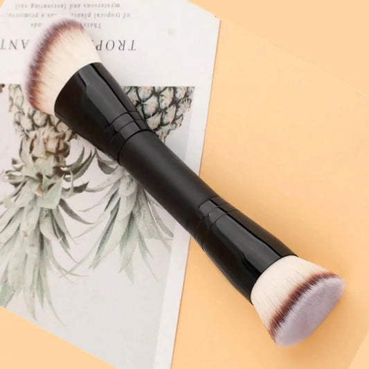Facial Makeup Brush, a Portable Double-Headed Multi-Functional Makeup Brush, Foundation Brush, Contour Brush, Loose Powder Brush, Blush Brush, All-In-One Makeup Brush Suitable for Men and Women High Class Cosmetics