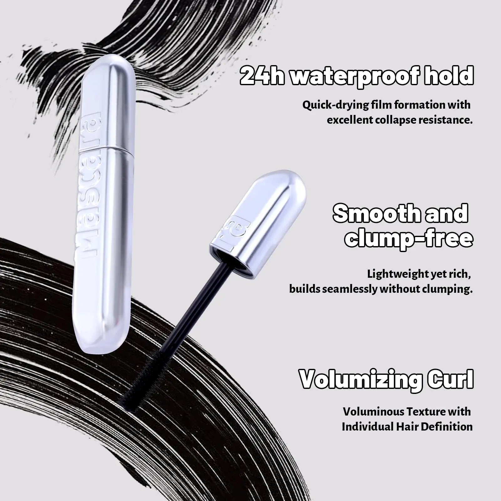 Waterproof mascara, long and curly, long-lasting and set, silky smooth, natural makeup look, lasting makeup effect High Class Cosmetics