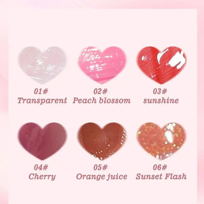6PCS Moisturizing Lip Gloss Transparent Lip Oil Hydrating Lip Glaze Lip Plumper Hydrating Make Up Liquid Lipstick Lips Cosmetics High Class Cosmetics
