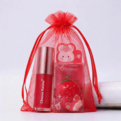 4-Color Random Sending Strawberry Lip Gloss Lipstick Moisturizing Winter Antifreeze Anti Crack Moisturizing Lasting lip balm High Class Cosmetics