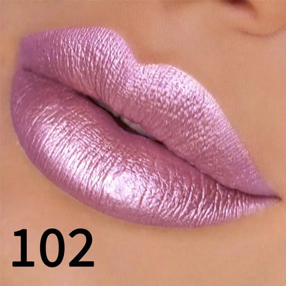 19 colors glitter lipstick hydrating red pink sparkling shine lip color highly pigmented lip tints metallic finish lip makeup High Class Cosmetics