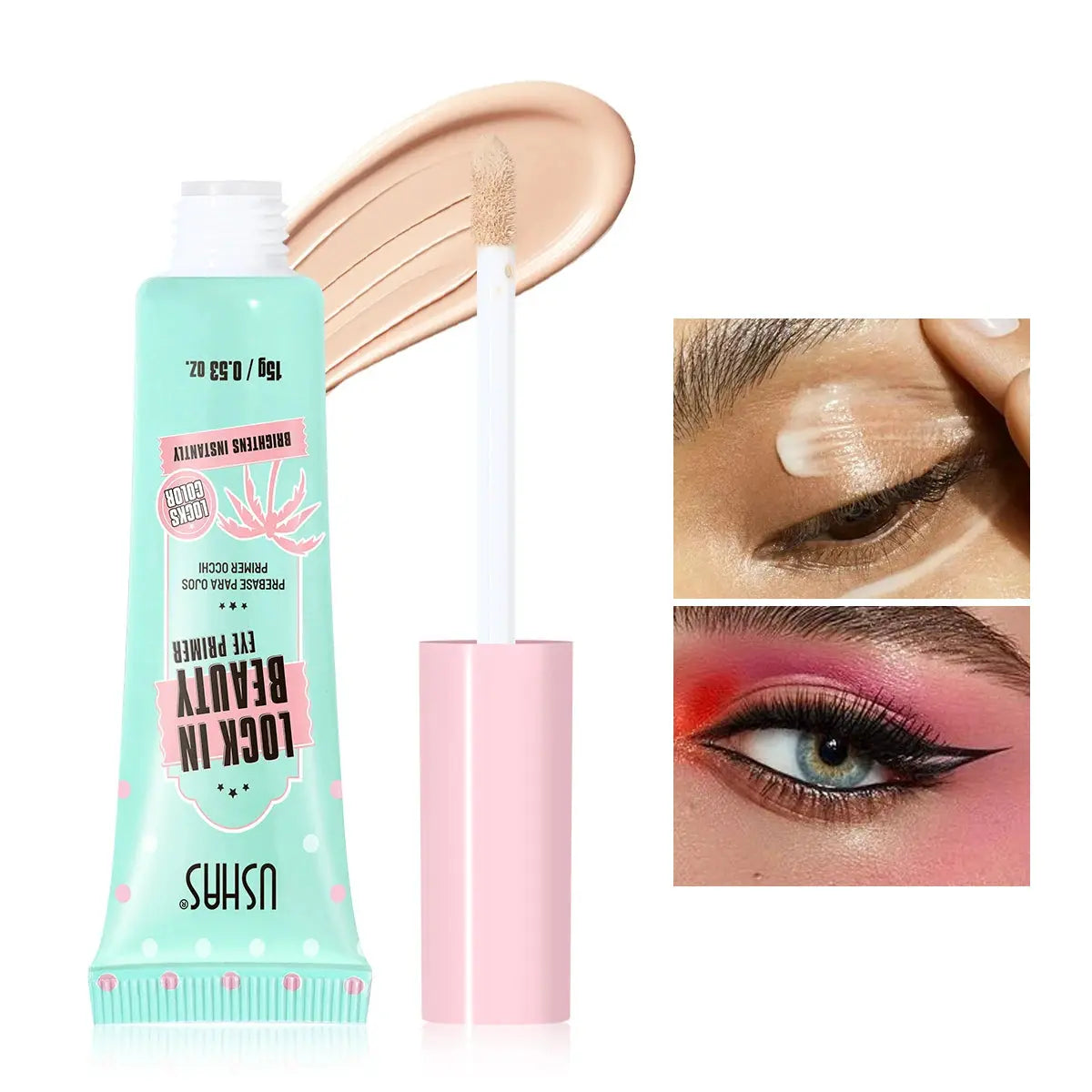 USHAS Eye primer, long-lasting makeup effect, modifies eye skin tone, enhances eye makeup color, and creates perfect eye makeup High Class Cosmetics