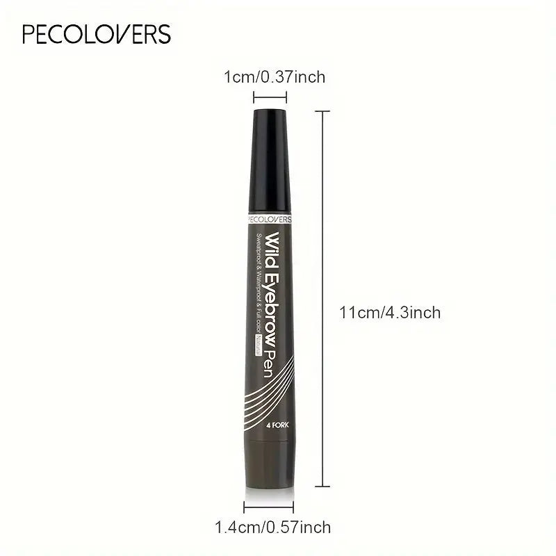 6 Colors 1pc Eyebrow Pen Waterproof 4 Split Tip Eyebrows Pen Eyebrow Tattoo Pen Waterproof Liquid Black Eyebrow Makeup Pencil High Class Cosmetics