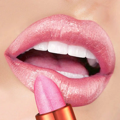 Rose smoke powder, bright starry sky, glossy velvet texture, durable, make your lips shiny, waterproof, anti-fouling. High Class Cosmetics