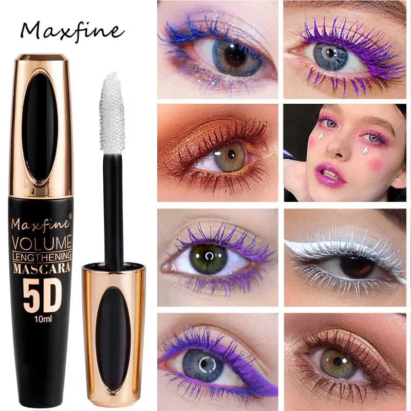 5D Silk Mascara with Big Eyes, Strong and Lasting Black Content and Length, Waterproof and Non-caking, and Prolonged Mascara. High Class Cosmetics
