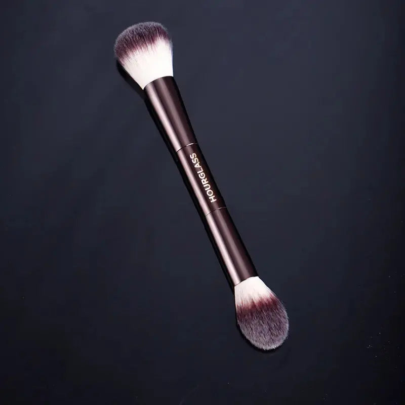 Makeup brush, powder brush, blush brush, loose powder brush, exquisite professional metal handle, double-head design, with box High Class Cosmetics