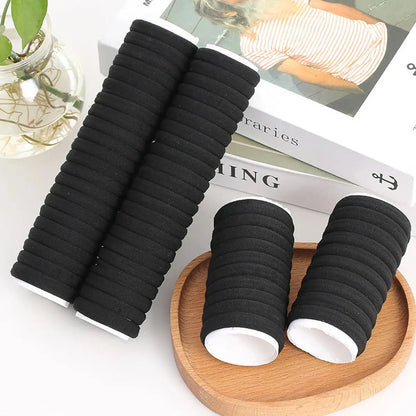 50/100 pieces of black and white hair bands, women's hair bands, high-elasticity rubber band hair bands, hair bands High Class Cosmetics