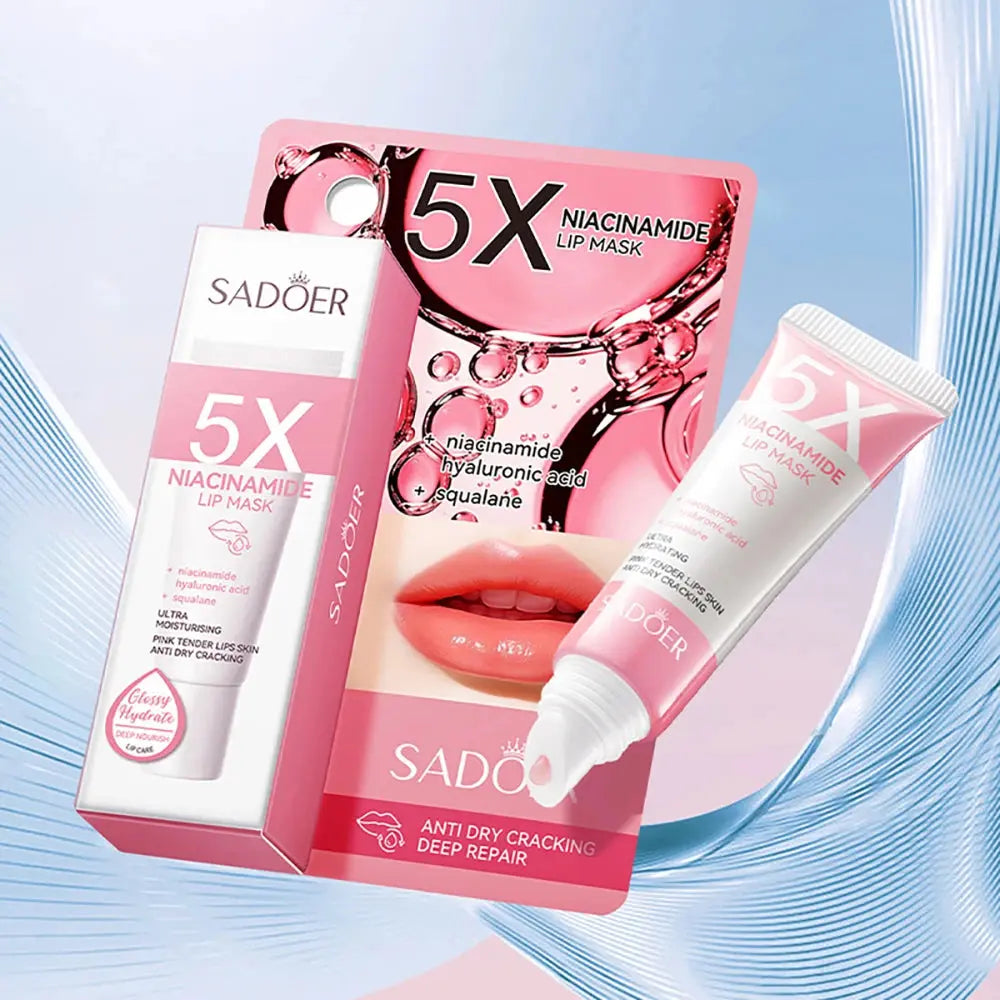 5X Niacinamide Plumping Lip Mask – Intense Hydration & Anti-Dryness for Soft, Pink Lips | Care Chapped Lips Overnig 10g/pc High Class Cosmetics