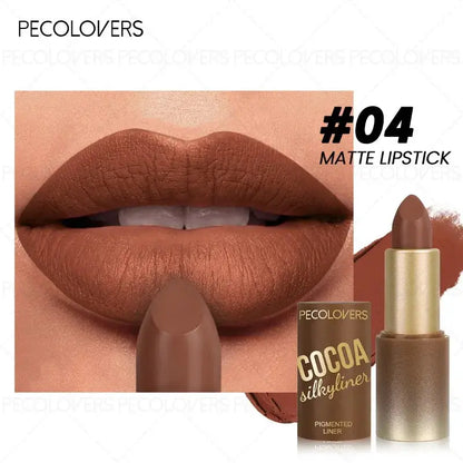 1pcs Multi-color Lipstick, Brown Lip Gloss, Waterproof and Long-lasting, Full and Charming Lips, Lip Cosmetics High Class Cosmetics