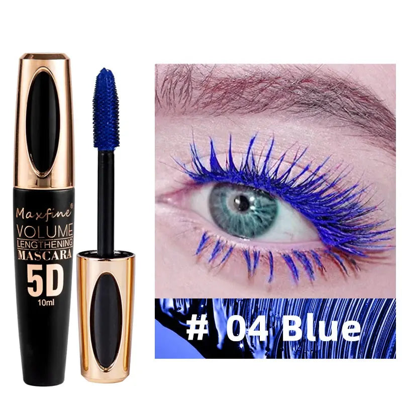5D Silk Mascara with Big Eyes, Strong and Lasting Black Content and Length, Waterproof and Non-caking, and Prolonged Mascara. High Class Cosmetics