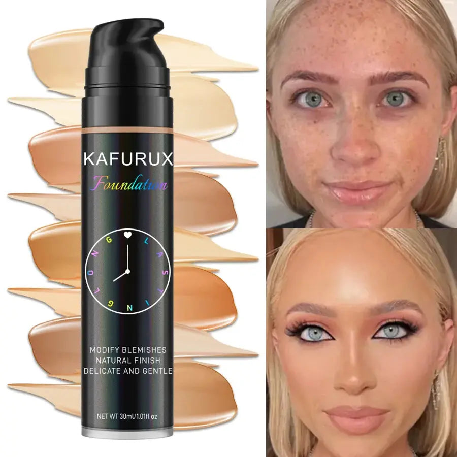 8 colors Liquid Foundation Effective Concealer Waterproof Sweat-resistant Face Korean Makeup Porfession Face Base Cosmetics Gift High Class Cosmetics