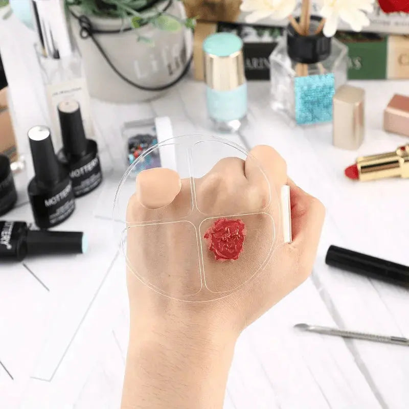 Hand Makeup Mixing Palette Makeup Hand-Held Palette Nail Art Manicure Palette Clear Makeup Palette For Mixing Foundation High Class Cosmetics