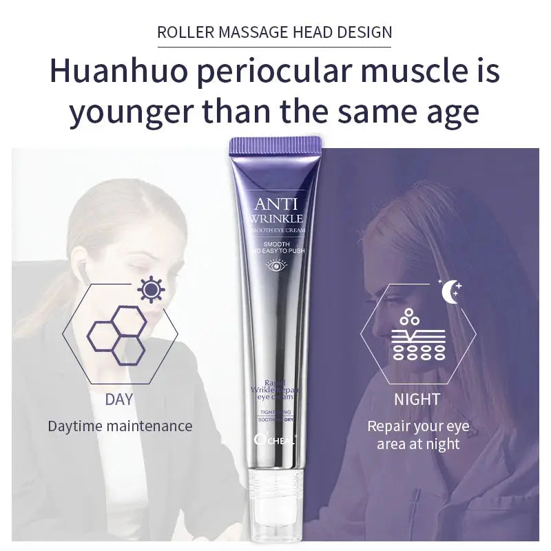 O'CHEAL Anti Wrinkle Anti Dark Circle Eye Cream Roller Massager Moisturizing Eye Bags Anti Aging Hyaluronic Acid Eye Skin Care High Class Cosmetics