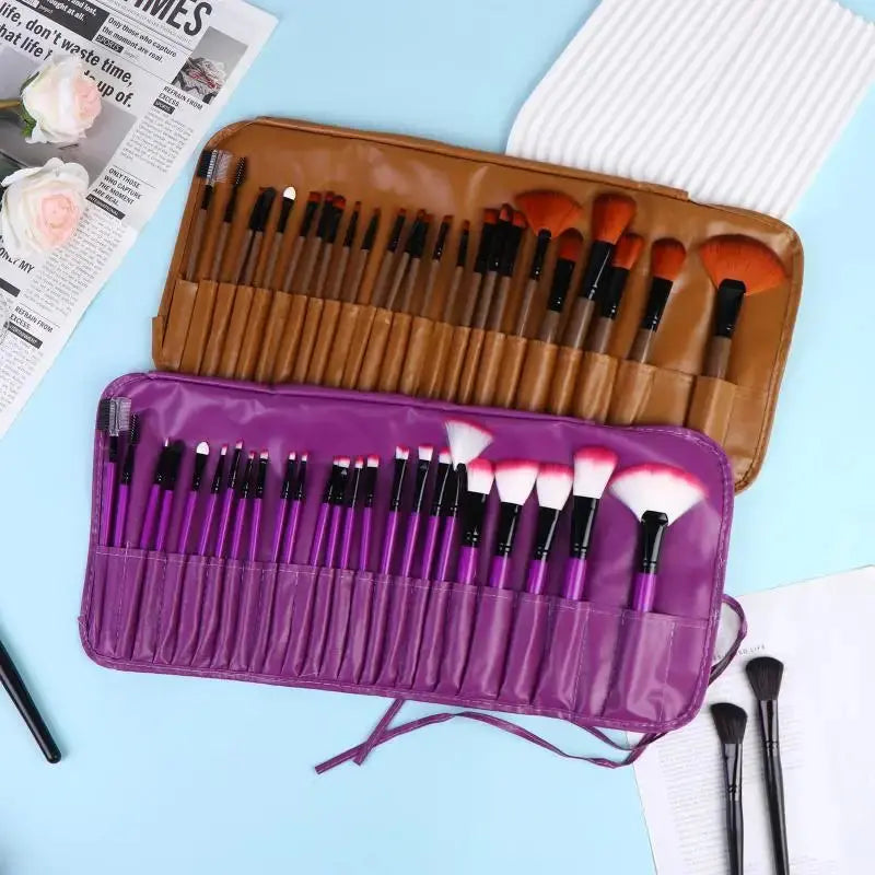 Professional 24Pcs Beauty Brush Set Includes All Makeup Brushes with Organizer Bag for Personal and Travel UseHot High Class Cosmetics