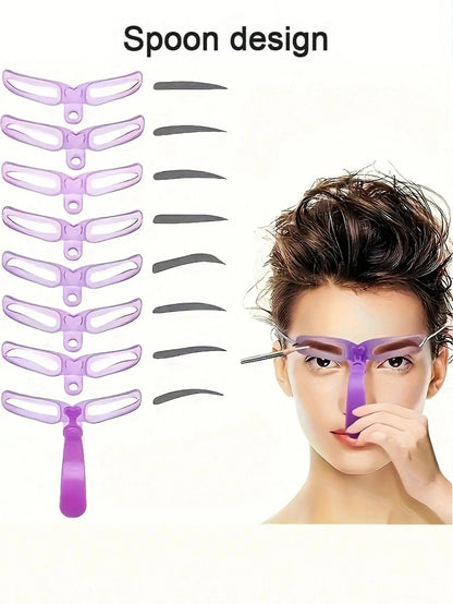8Pcs Reusable Eyebrow Stencils,Eyebrow Shaping Kit,Eyebrow Makeup Template,Eyebrow Shaper-8 Styles For Different Eyebrow Shapes High Class Cosmetics