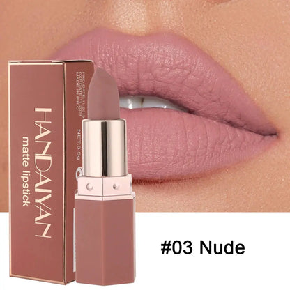 6-Color Matte Lipstick , Non-Fading, Non-Stick Cup Long-Lasting Velvet Finish, Smooth Matte Lip Color Waterproof Smudge-proof High Class Cosmetics