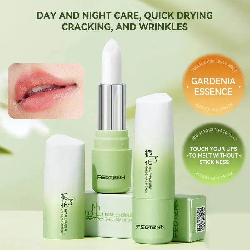 Feotznw Gardenia Blossom Essense Vaseline Lip Gloss, Moisturizing and Calculation, Super-Priving, Prevent Dryness, Lip Wrinkles Cremation, Officials of Dryness, Autumn Winter Gloss, Gardenia Blossom Fragrances High Class Cosmetics