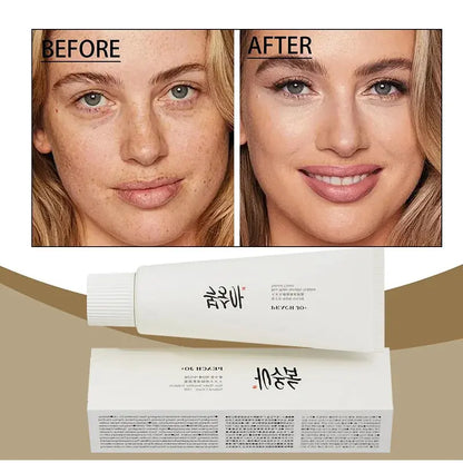 Korean Rice Extract Cream Spf50+ Hydrate Moisturizing Improve Dullness Even Out Brighten Skin Tone Last Light-feeling Concealer High Class Cosmetics