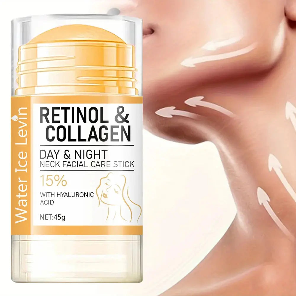 Retinol and Collagen Facial Neck Cream, Lifting Neck, Firming and Moisturizing Skin, Powerful Moisturizing Neck and Facial Skin, Brightening Neck Texture High Class Cosmetics