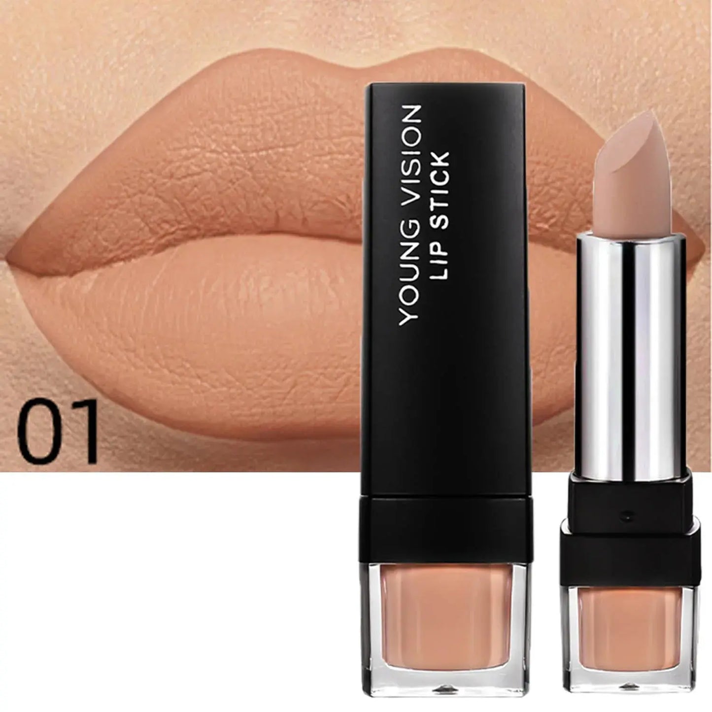 6-Color Matte Lipstick , Non-Fading, Non-Stick Cup Long-Lasting Velvet Finish, Smooth Matte Lip Color Waterproof Smudge-proof High Class Cosmetics