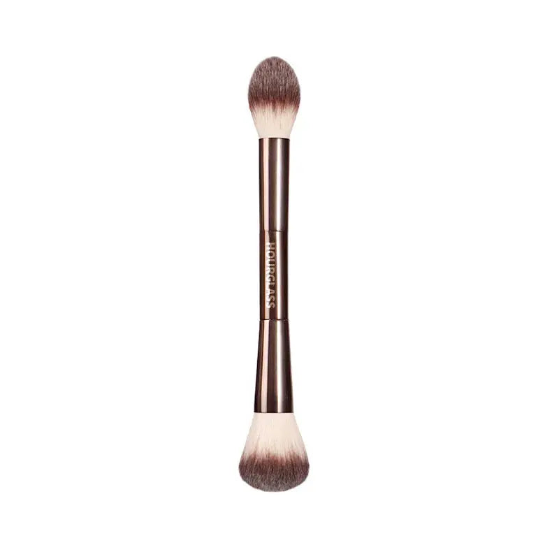 Makeup brush, powder brush, blush brush, loose powder brush, exquisite professional metal handle, double-head design, with box High Class Cosmetics