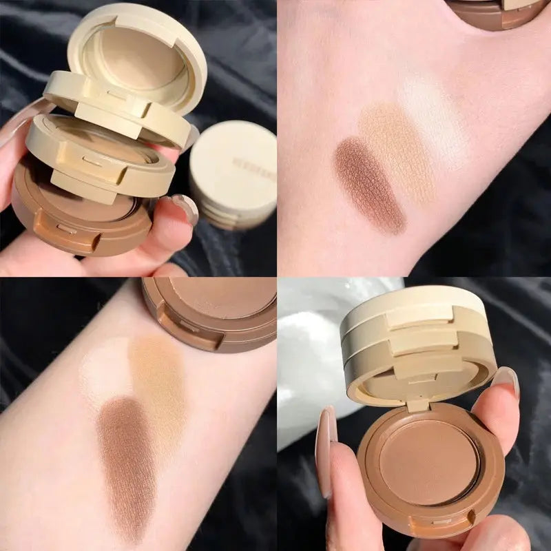 Tri-Color Eye Shadow, Matte Create Multi-Layered Eye Makeup High Class Cosmetics