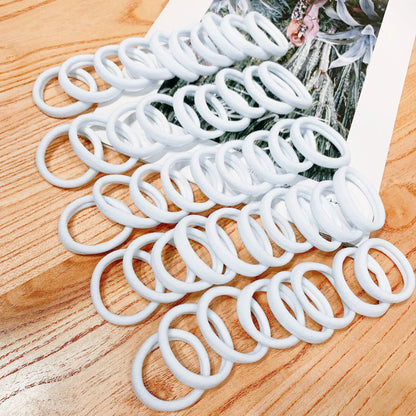 50/100 pieces of black and white hair bands, women's hair bands, high-elasticity rubber band hair bands, hair bands High Class Cosmetics
