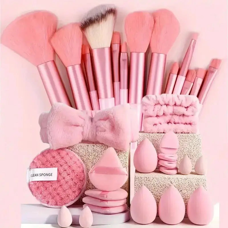 33pcs beauty set makeup kit  large and small beauty sponges for flawless makeup application and removal of makeup full set High Class Cosmetics